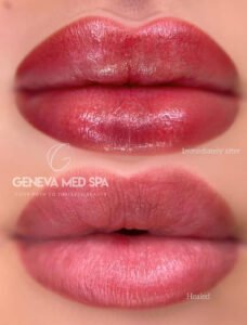 Natural lip blushing results at Geneva Med Spa in Frisco TX
