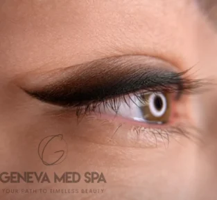 powder and classic eyeliner